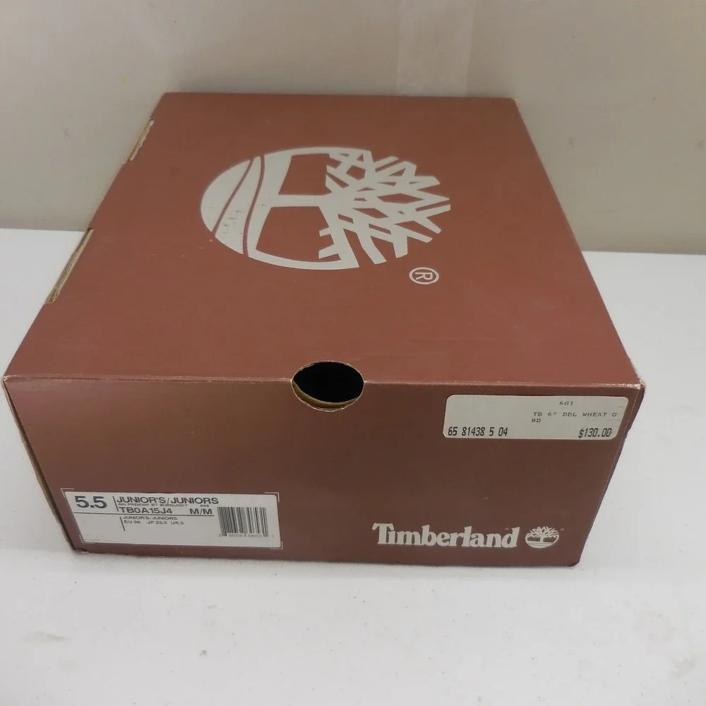 Timberland Premium 6 Inch Waterproof Burgundy Nubuck Boots TB0A15J4 Kids 5.5 M